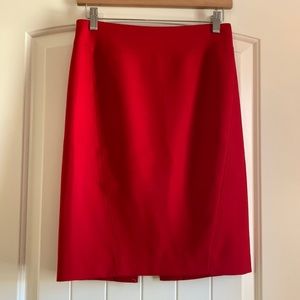 Loft Red Pencil Skirt Size 0